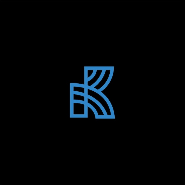 K letter logo design icon business template