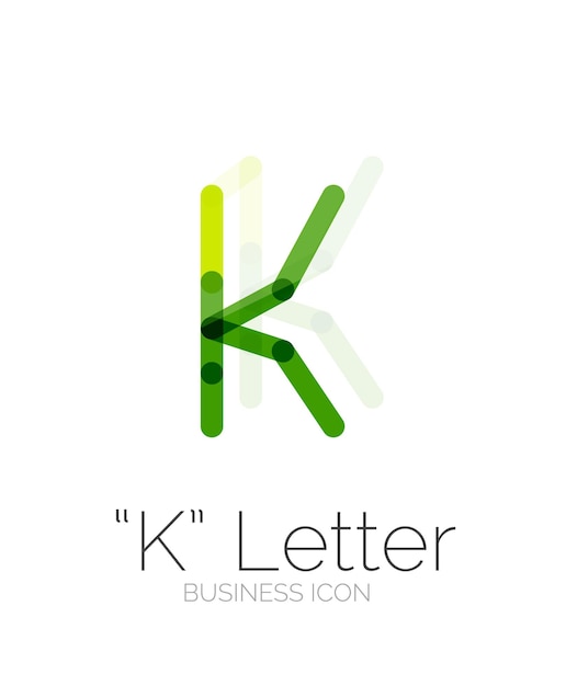 K letter logo minimal line design