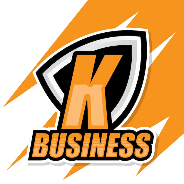 K letter mark Esport logo team modern simple e sports template font gaming font logo illustration