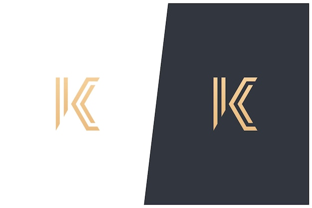 K Letter Monogram Logo Vector Design v4