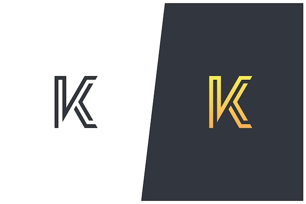 Lettera k monogramma logo vector design v7