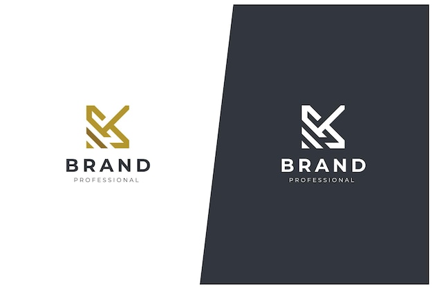 K Letter Monogram Logo Vector Design v9