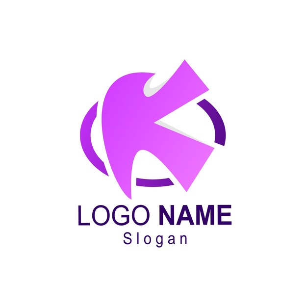 K letter name logo vector design