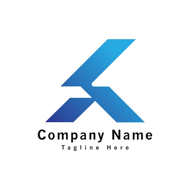 K letter or R letter modern logo design