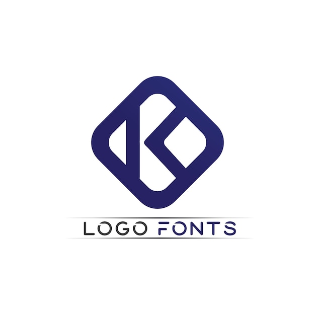 Vector k logo design k letter font concept business logo vector and design initial company