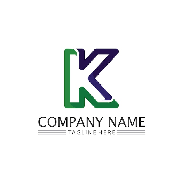 K logo design K letter font Concept Business logo vector and design initial company