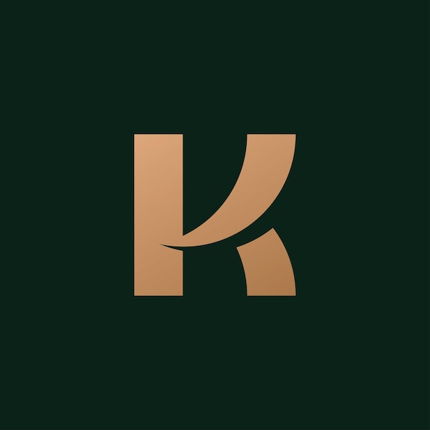 Logo k design e modello creative k icona iniziali basate su lettere in vettoriale