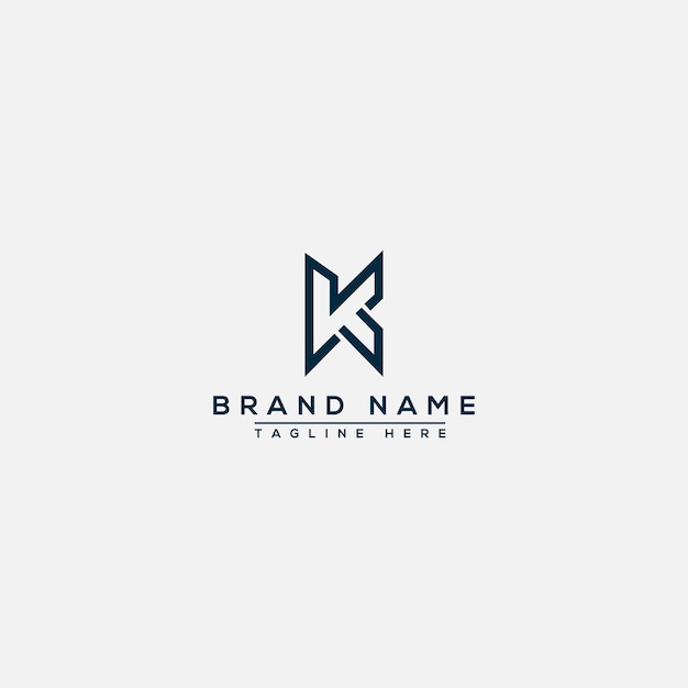 K логотип дизайн шаблона векторной графики элемент брендинга