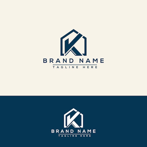 K логотип дизайн шаблона векторной графики элемент брендинга.