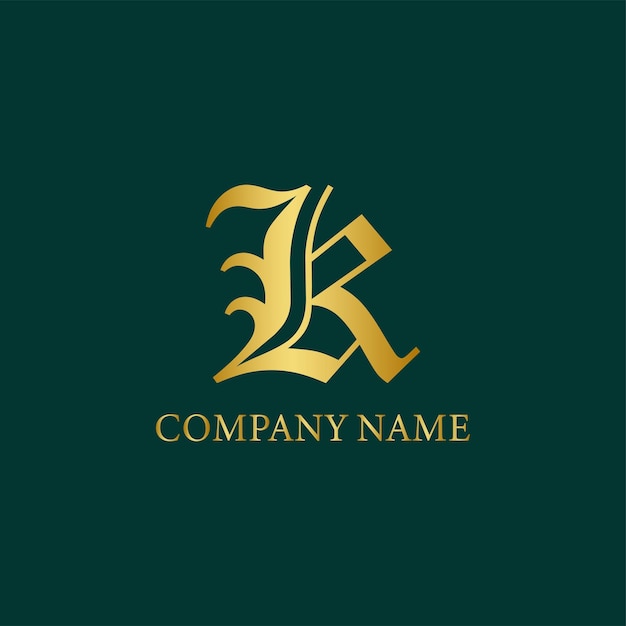 K Logo Design Template