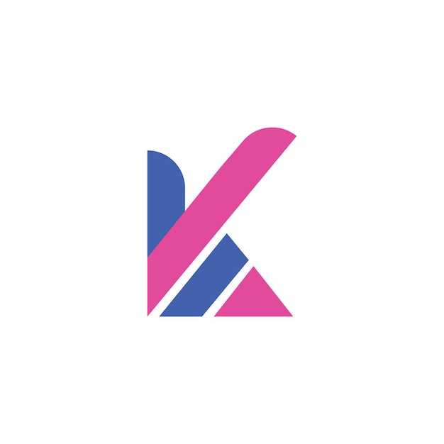 K-logo met kleurrijk ontwerp