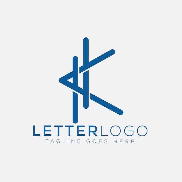 Vector k logo ontwerp sjabloon vector grafisch branding element