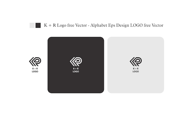 Kr logo alfabeto vettoriale gratuito eps design logo vettoriale gratuito