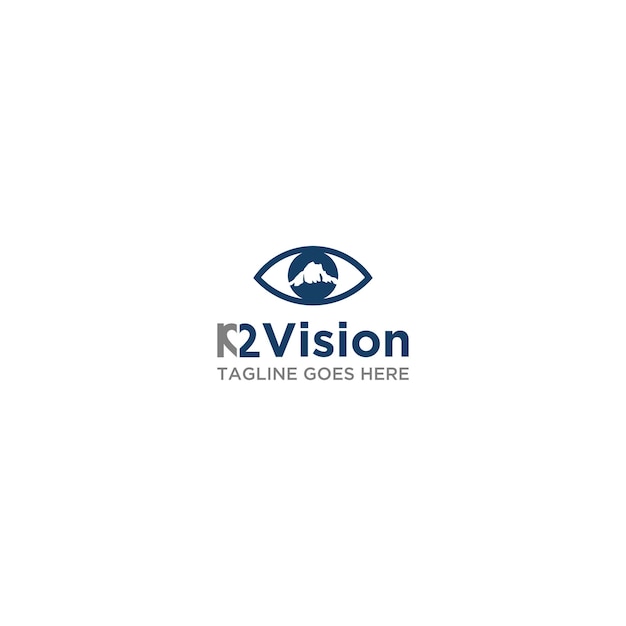 K2 Vision met liefdeslogo-tekenontwerp