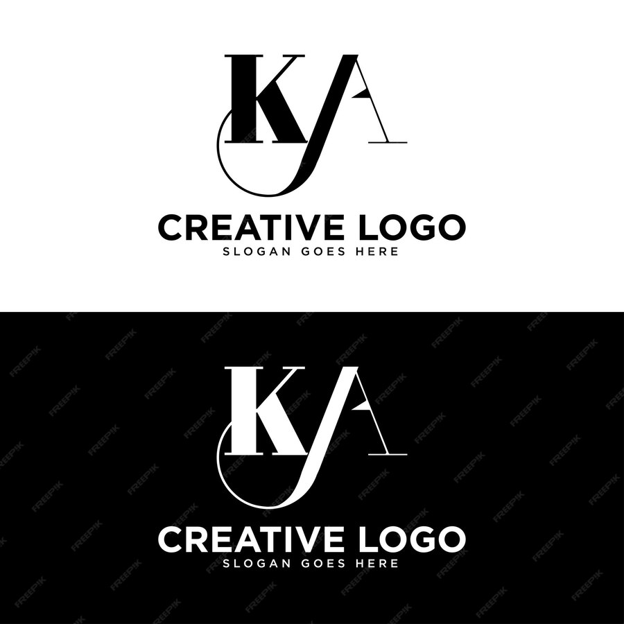 Premium Vector | KA letter logo design vector