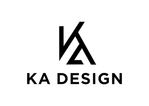 Vector ka logo ontwerp vectorillustratie