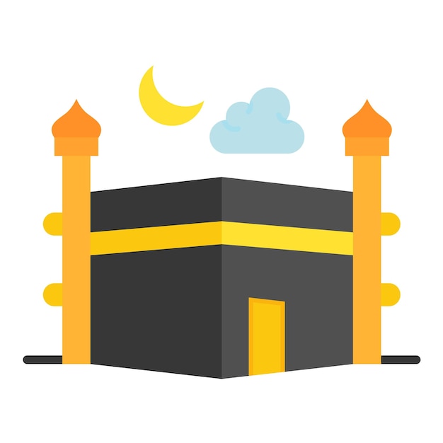 Kaaba Flat Illustration