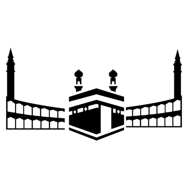 Kaaba icon logo vector design template