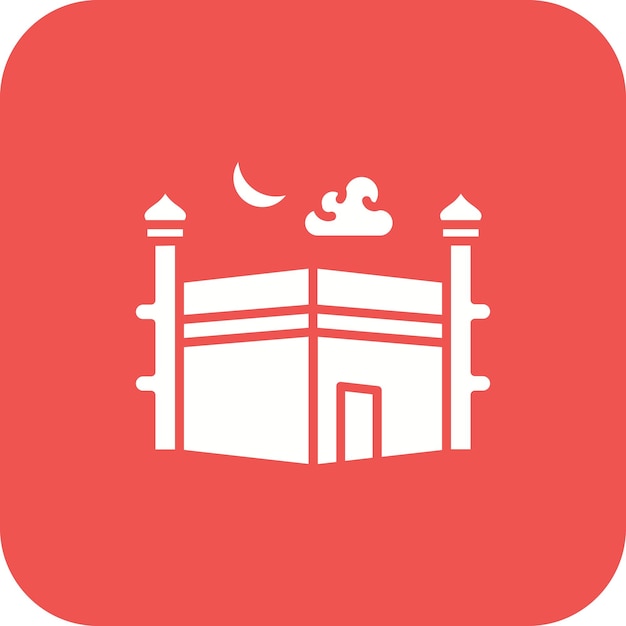 Kaaba icon vector afbeelding Kan worden gebruikt voor Ramadan