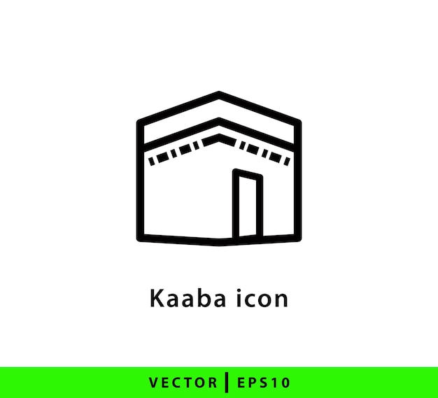 Vector kaaba icon vector logo design template