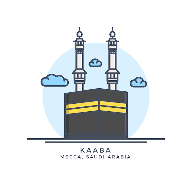 Vettore icona di kaaba