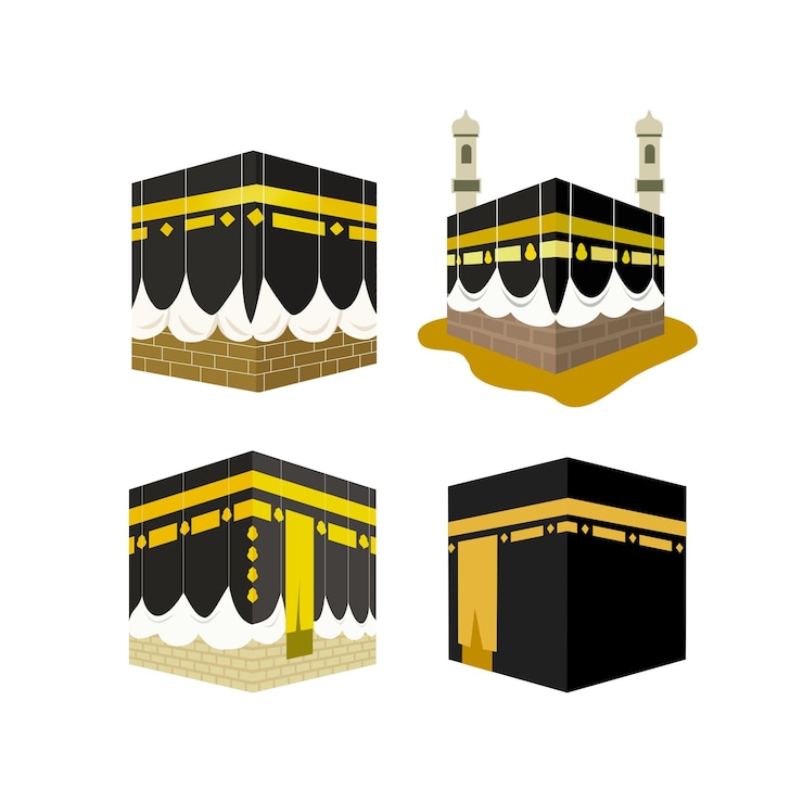 Vector kaaba mecca illustration