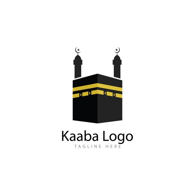Vector kaaba mekka symbool logo afbeelding ontwerpsjabloon