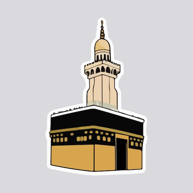 Vector the kaaba sharif stickers vector image