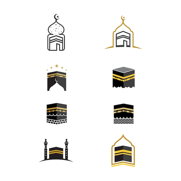 Kaaba 벡터 일러스트 아이콘 디자인 서식 파일