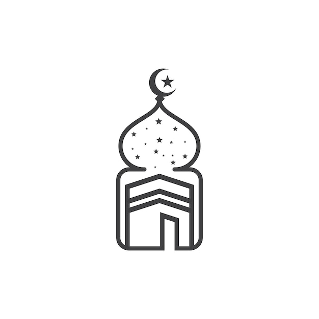 Vector kaaba vector illustration icon