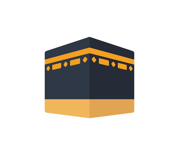 Kaaba 벡터 고립 된 이모티콘 Kaaba 아이콘