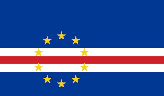 Kaapverdische vlag eenvoudige illustratie voor onafhankelijkheidsdag of verkiezing