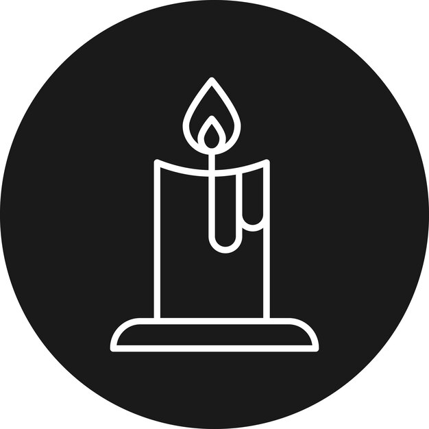 Kaars vector icoon Kan worden gebruikt voor Winter icoon set