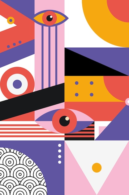 Kaart met geometrisch ontwerp Minimalistische achtergrond Toepasbaar voor omslagen Voucherposters Flyers en bannerontwerpen