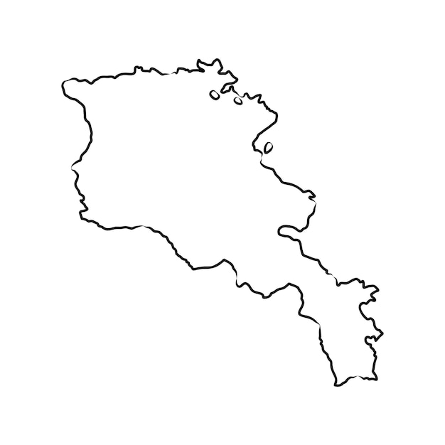 Kaart van Armenië Kaart van Armenie Karte van Armenije Vectorillustratie