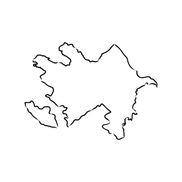 Kaart van azerbeidzjan kaart concept azerbeidzjan kaart vector
