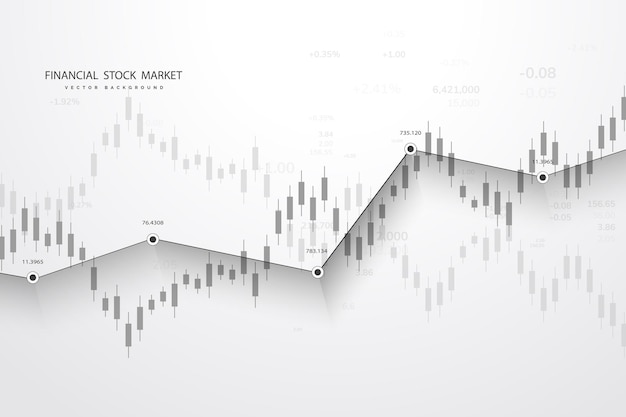 Vector kaart van de aandelenmarkt