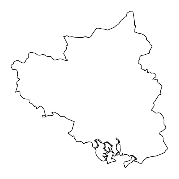 Kaart van de administratieve indeling van de zuidoostelijke regio van Vietnam Vectorillustratie
