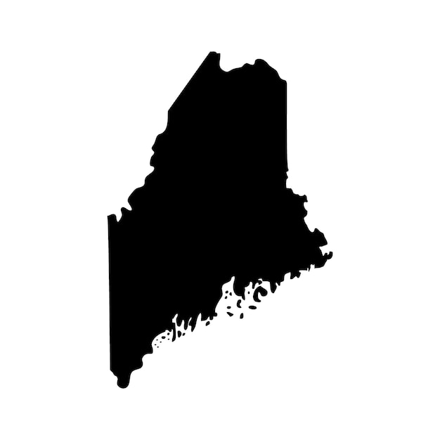 Kaart van de Amerikaanse staat Maine
