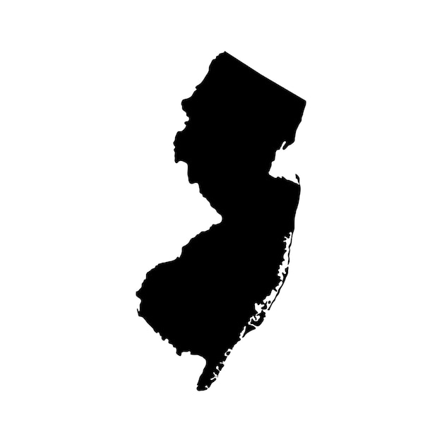 Kaart van de Amerikaanse staat New Jersey