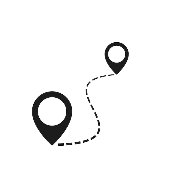 kaart van de locatie van het icoon symbool