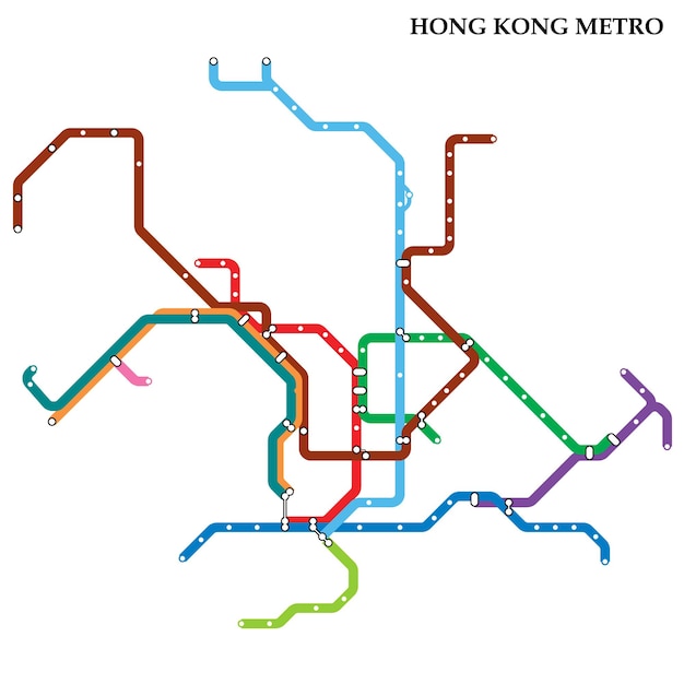 Kaart van de metro van Hong Kong