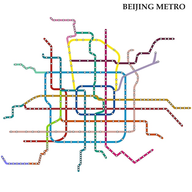 Kaart van de metro van peking