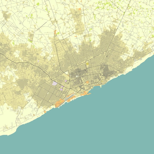 Kaart van de stad Mogadishu Somalië