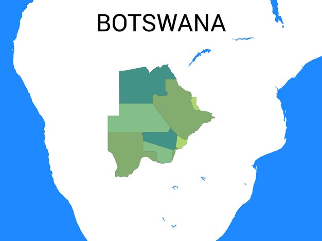Kaart van het land botswana