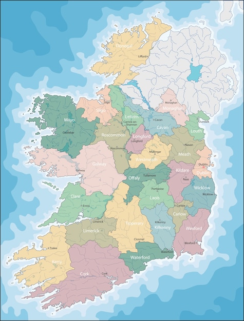 Kaart van Ierland