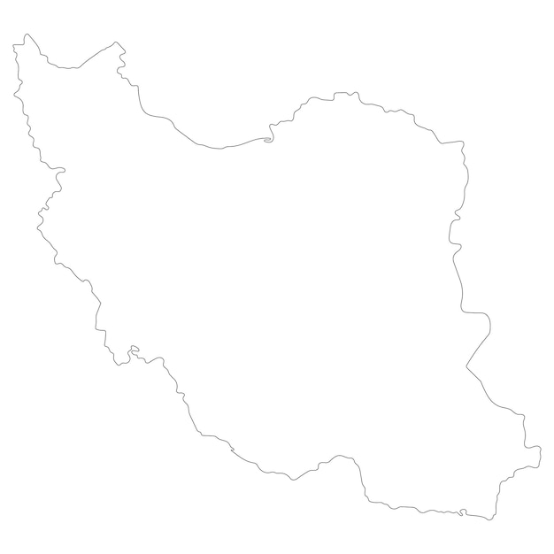 Vector kaart van iran in witte kleur