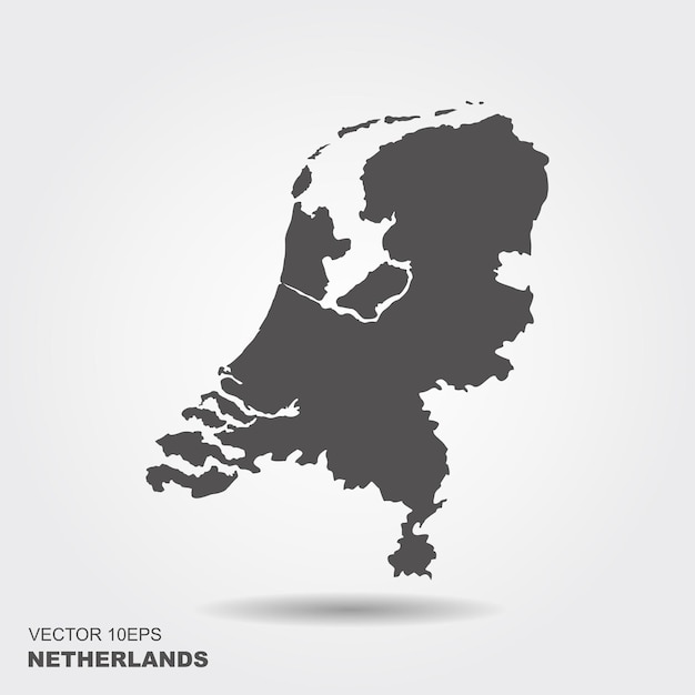 Vector kaart van nederland