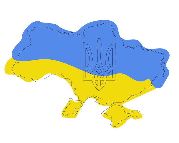 Vector kaart van oekraïne vector