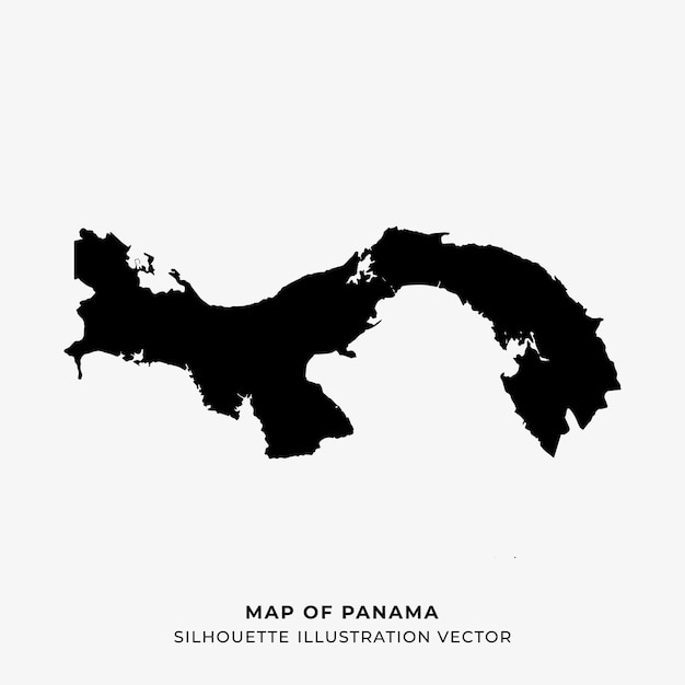 kaart van panama silhouet illustratie vector